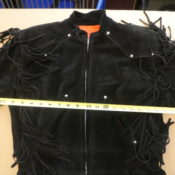 Harley Davidson Suede Jacket Black/Orange - Picture 7 of 13